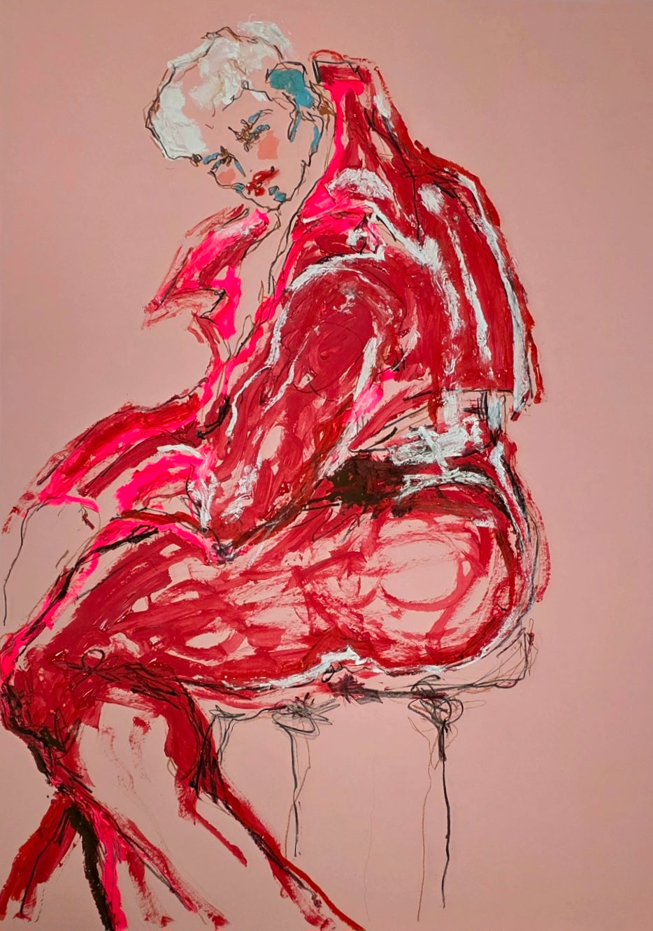 A Boy... In an Oversized Red Suit (Original)