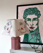 Load image into Gallery viewer, Square Pyramid Lampshade-Boys with Red Lips #1
